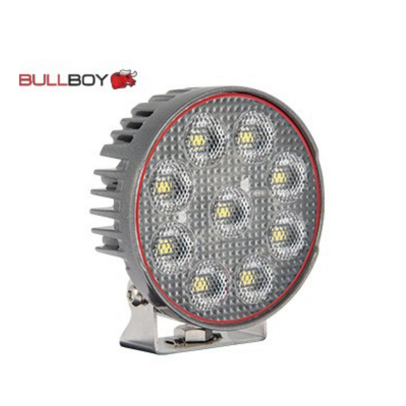 BULLBOY 54W(8100Lm) LED work light, R10, CE, RoHS, IP67, cold white light 5700K, Ø109x45mm
