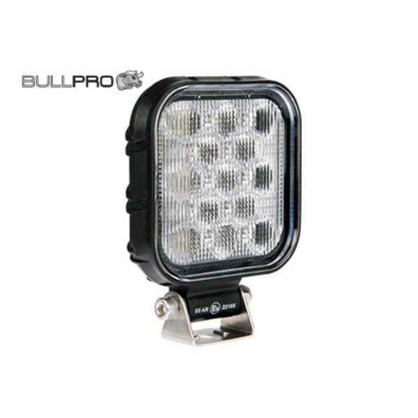 BULLPRO 20W(1284Lm) LED Premium töövalgusti, 12-48V, IP68, R23/R10, ADR, 114/114/52 mm