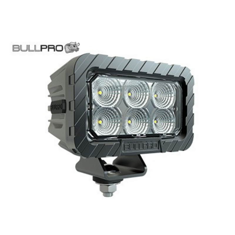 BULLPRO 60W(5000Lm) LED work light, ADR, EMC CISPR 25 Class 5, IP68, cold white light 5000K, 126/102/70 mm