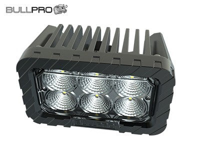 BULLPRO 60W(5000Lm) LED work light, ADR, EMC CISPR 25 Class 5, IP68, cold white light 5000K, 126/102/70 mm