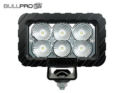 BULLPRO 60W(5000Lm) LED-arbetslampa, ADR, EMC CISPR 25 klass 5, IP68, kallvitt ljus 5000K, 126/102/70 mm
