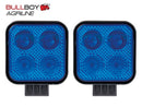 BULLBOY AGRILINE 12W LED töövalgusti, sinine valgus, must, IP67, 85/85(118)/38 mm