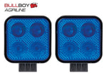 BULLBOY AGRILINE 12W LED work light, blue light, black, IP67, 85/85(118)/38 mm