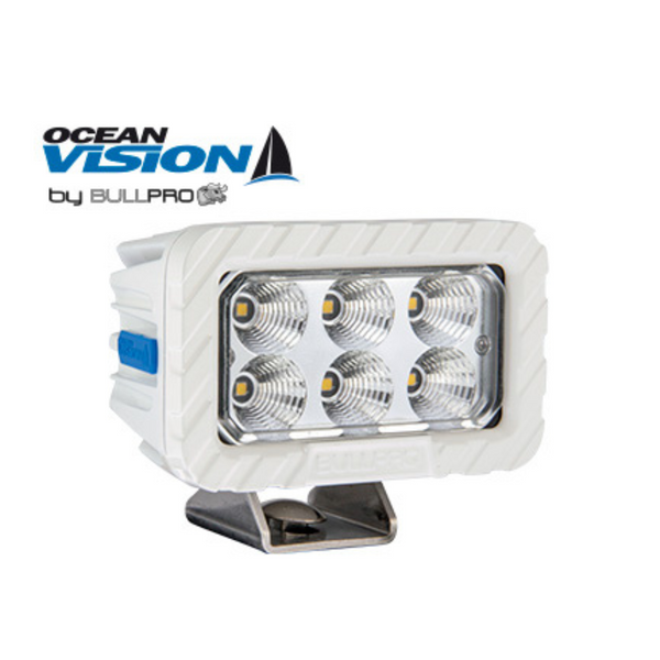 OCEAN VISION 60W(5000Lm) LED work light, ADR, EMC CISPR 25 Class 5, IP68, neutral white light 4000K, 126/102/70 mm