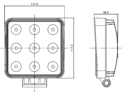 SAE 27W(1450Lm) 9-110V LED Domestic torch, CE, RFI/EMC, IP68, black