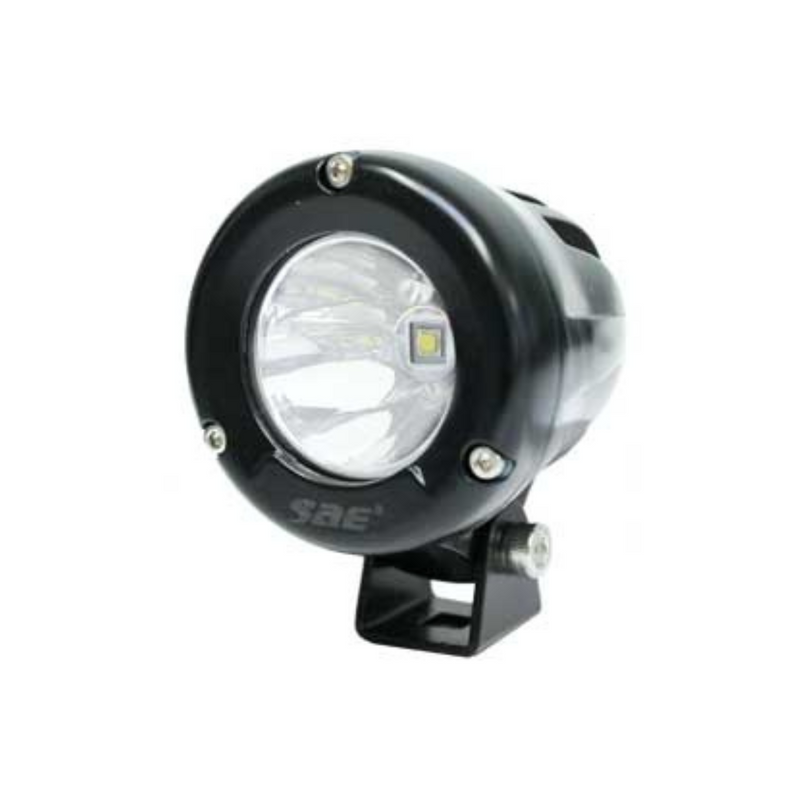 SAE 10W(900Lm) LED darba lukturis, CE, 10R, RFI/EMC, IP68, auksti balta gaisma 6000K, ⌀ 65/77 mm