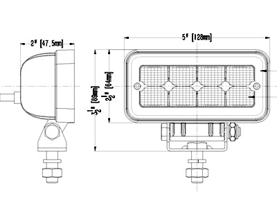 SAE 12W (1136Lm) LED töövalgusti, IP68, R10, jaheda valge valgus 6000K