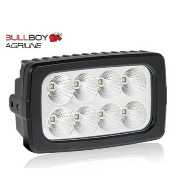 BULLBOY AGRILINE 40W(4500Lm) LED darba lukturis, RFI/EMC, Valtra, R10, IP68, auksti balta gaisma 6000K, 151/90/102 mm