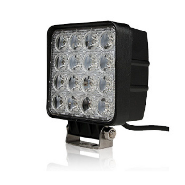 48W(3000) LED darba lukturis, IP67, auksti balta gaisma 6000K, 108/108(128)/68 mm