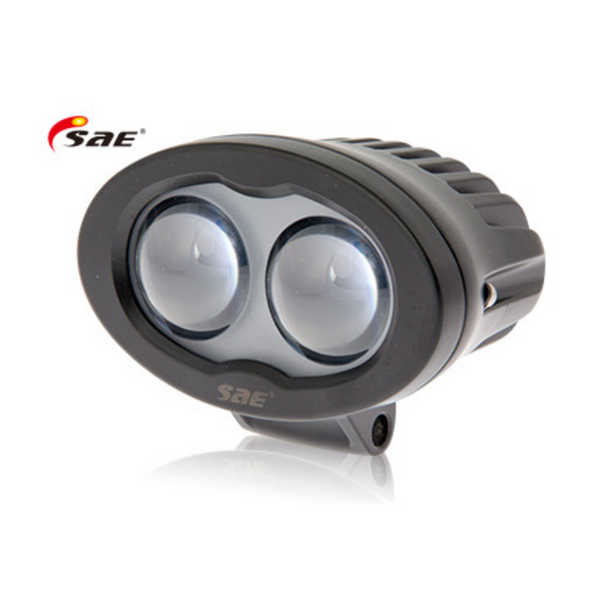 6W LED CREE darba lukturis/brīdinājuma gaisma sarkana, CE, RFI/EMC, IP68, Lexan PC objektīvs, 122/75.4/82 mm