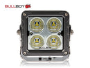 BULLBOY 50W(4680Lm) 12x5W LED Darba lukturis, 12V: 4,46A, 24V: 2,23A, wide beam, IP67, auksti balta gaisma 5000K