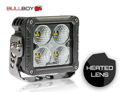 BULLBOY 50W(4680Lm) 12x5W LED Work light, 12V: 4.46A, 24V: 2.23A, wide beam, IP67, cold white light 5000K, 109/109.5/74 mm