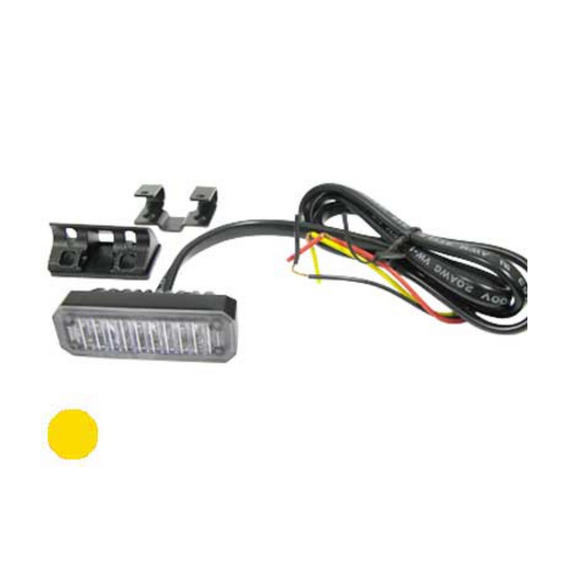 3W 12-24V MS3 LED-stroboskoparmatur, IP67, ECE-R65 klass 1