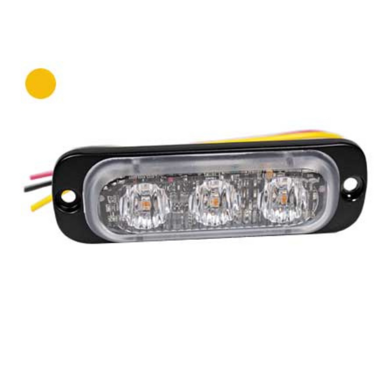 AXIXTECH 12-24V 3WLED hjälplampa, 0.48A @12VDC, skruvavstånd: 77mm, IPX8, ECE R65, SAE J595 Class1, CA13 klass B