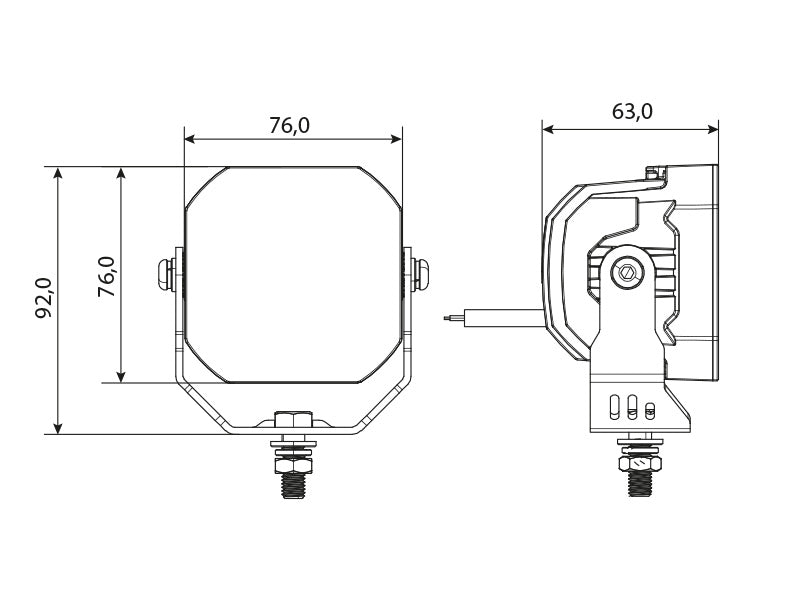 BULLPRO BULLY 31W (3341Lm) 12-48V LED töövalgusti, IP67/69K, jaheda valge valgus 5500K
