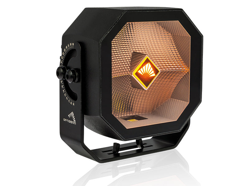 OPTIBEAM Octax Mini – LED tagurdustuli 3-värvilise ääretulega, 5500 lm, 9–36 V, IP68, DT, 5000 K