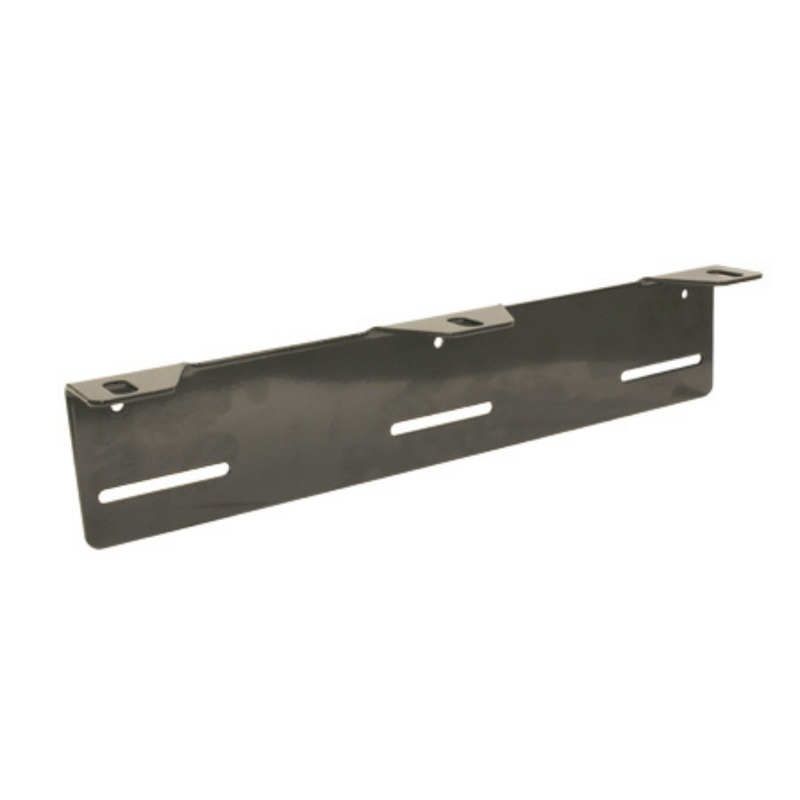 Extra lampram för tre lampor bakom registreringsskylten, för EU-registreringsskylt, svartlackerad, HD-modell, tjocklek 3 mm