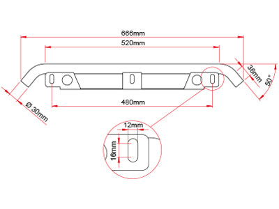 Number frame with tube for EU number plate, behind the license plate, aluminum, black