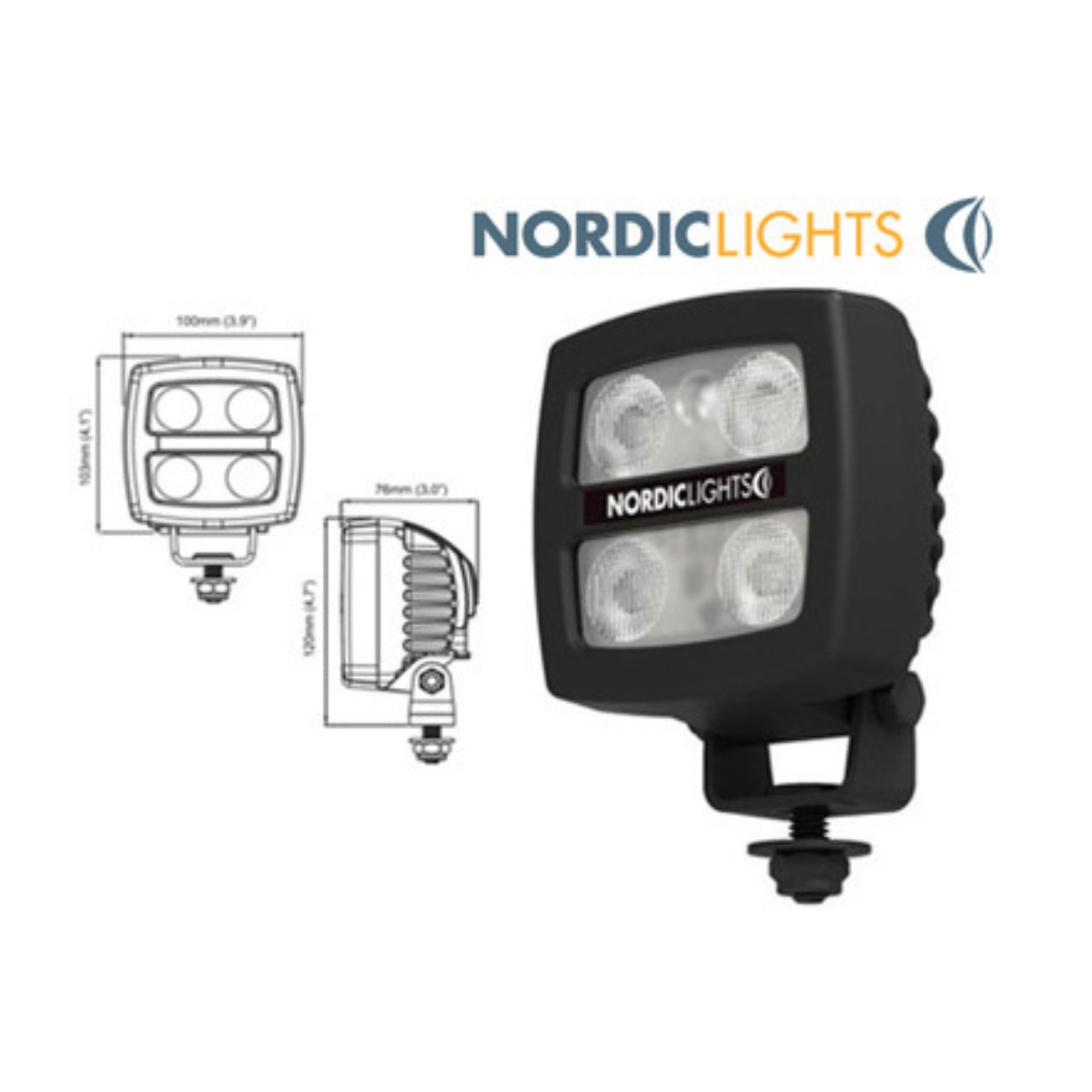 NORDIC LIGHTS – LED arbetsbelysning, 15 W, IP68, ECE