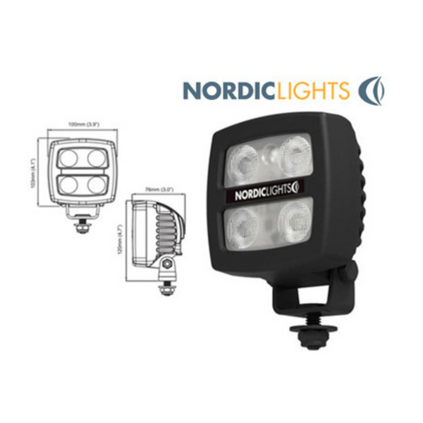 Светодиодный фонарь NORDIC 15 Вт, ECE, IP68, черный