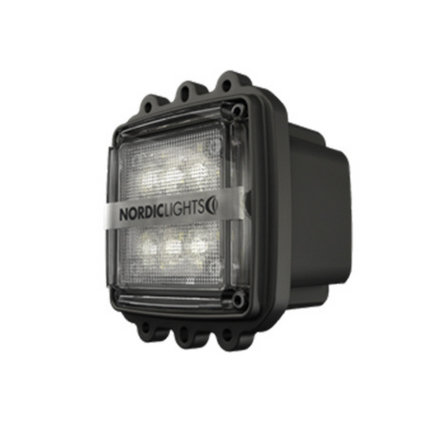 NORDIC 24W(1500Lm) LED lamp, CISPR25, Class 5, IP68, black, 100/100(115)/77 mm