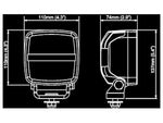 42W(3200Lm) LED-arbetslampa, EMC-godkänd: CISPR25, IP69, kallvitt ljus 5700