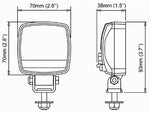 10W (500Lm) LED-arbetslampa, IP68, kallvitt ljus 5700K