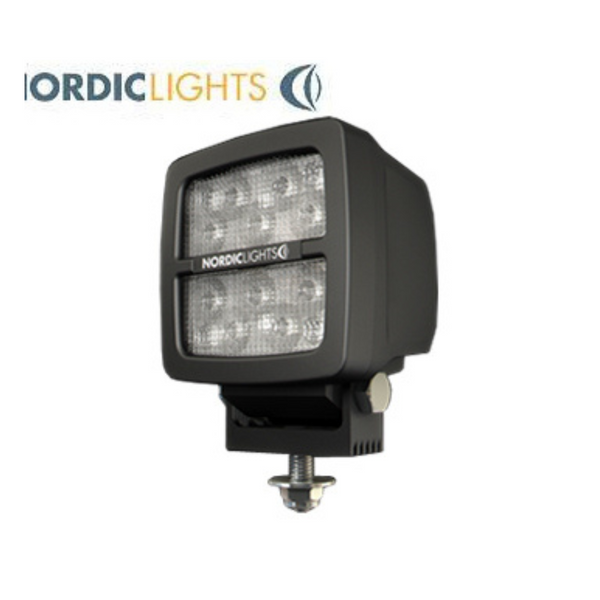 NORDIC 50W(4200Lm) N4402 Scorpius Pro LED lukturis, CISPR25 class 5, IP68, melns, auksti balta gaisma 5700K