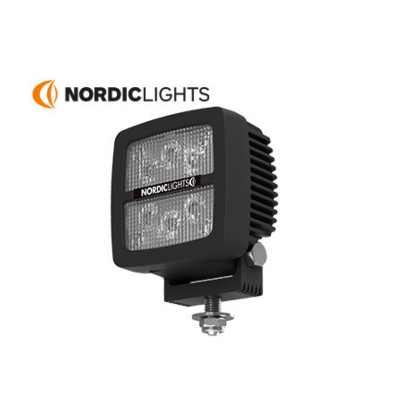 NORDIC 25W(1350Lm) SCORPIUS LED N42 lamp, EMC, CISPR 25 klass 3, IP68, must, jaheda valge valgus 5700K, 110/108/77 mm.