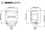 50W(4400Lm)LED darba lukturis, ADR approved, CISPR25 class 5, IP68, auksti balta gaisma 5000K