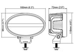 39W(2300Lm) 12-24V LED work light, EMC-approved: CISPR25, Class 5, ADR approved, IP68, cool white light 5000K