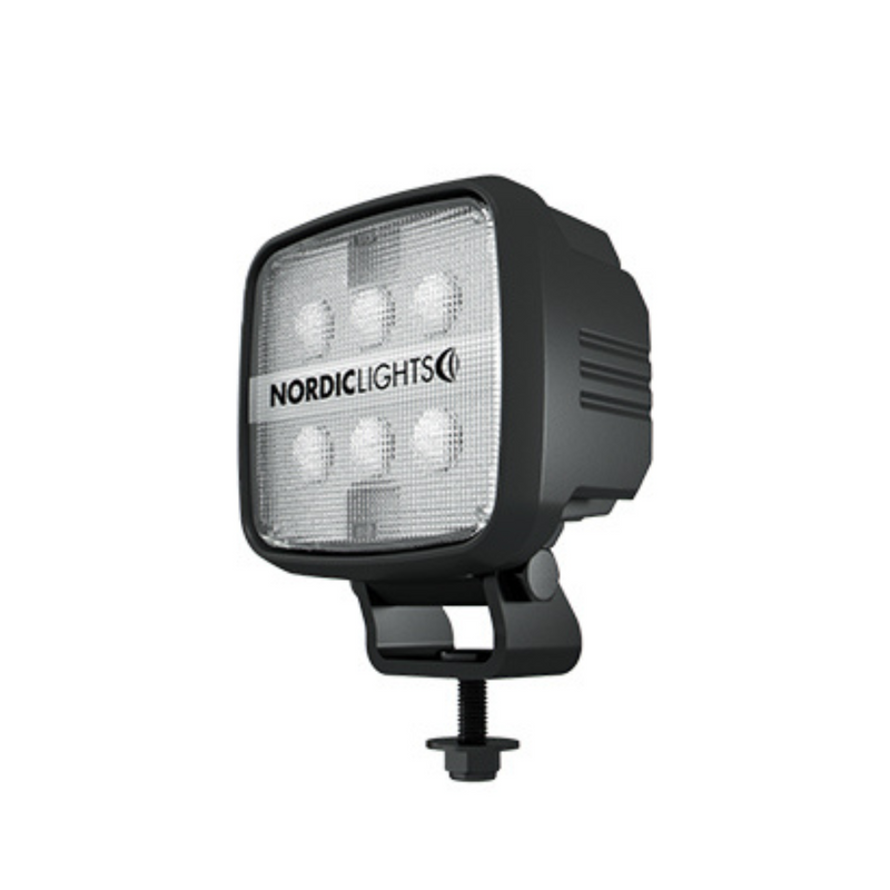 NORDIC 16W(1500Lm) LED lukturis, IP68, IPK6K9K, CISPR 25 Class 5, melns, auksti balta gaisma 5000K