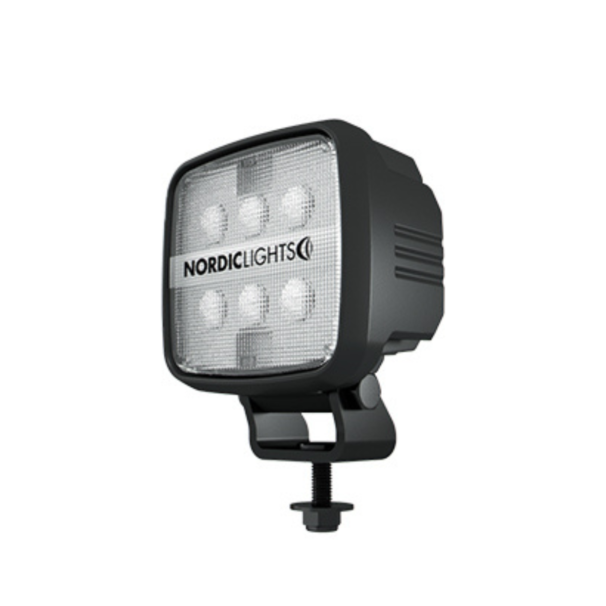 NORDIC 16W(1500Lm) LED lamp, IP68, IPK6K9K, CISPR 25 Class 5, black, cold white light 5000K