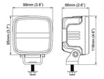 NORDIC 16W(1500Lm) LED lamp, IP68, IPK6K9K, CISPR 25 Class 5, black, cold white light 5000K