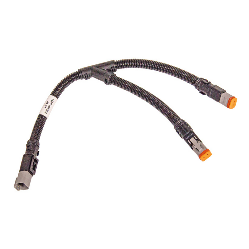 2-pin. Deutsch Y-Connector with cable protection, DT-series. for example. for two working lights