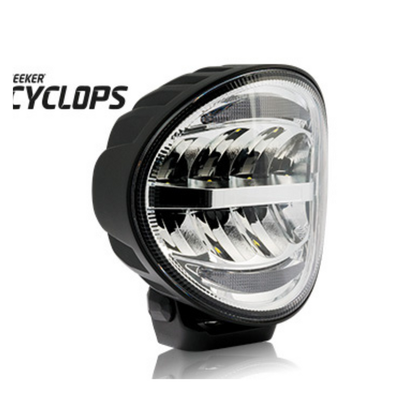 SEEKER Cyclops 9-36V LED darba lukturis, 6700/3700lm, 5500K,1lux @ 393m, power consumption: 2.9A @ 13.7V, R112, R7, R10, 200cm cable with 3-pin DT-plug,  ø186x132mm