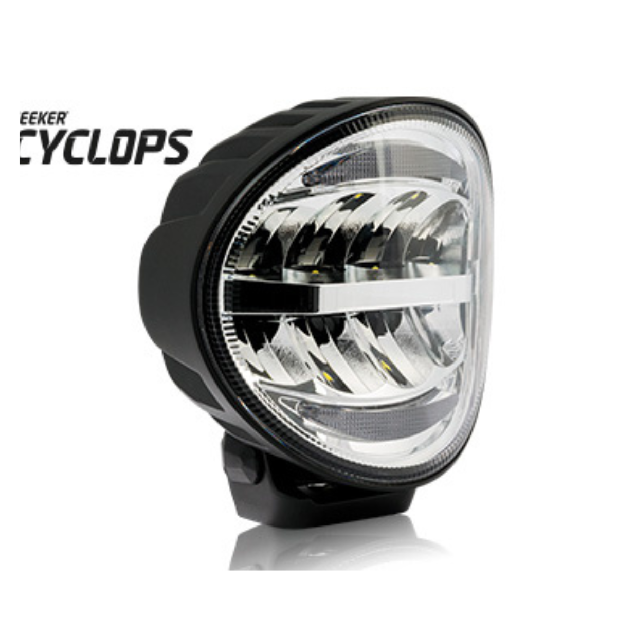 SEEKER Cyclops 9-36V LED darba lukturis, 6700/3700lm, 5500K,1lux @ 393m, power consumption: 2.9A @ 13.7V, R112, R7, R10, 200cm cable with 3-pin DT-plug,  ø186x132mm
