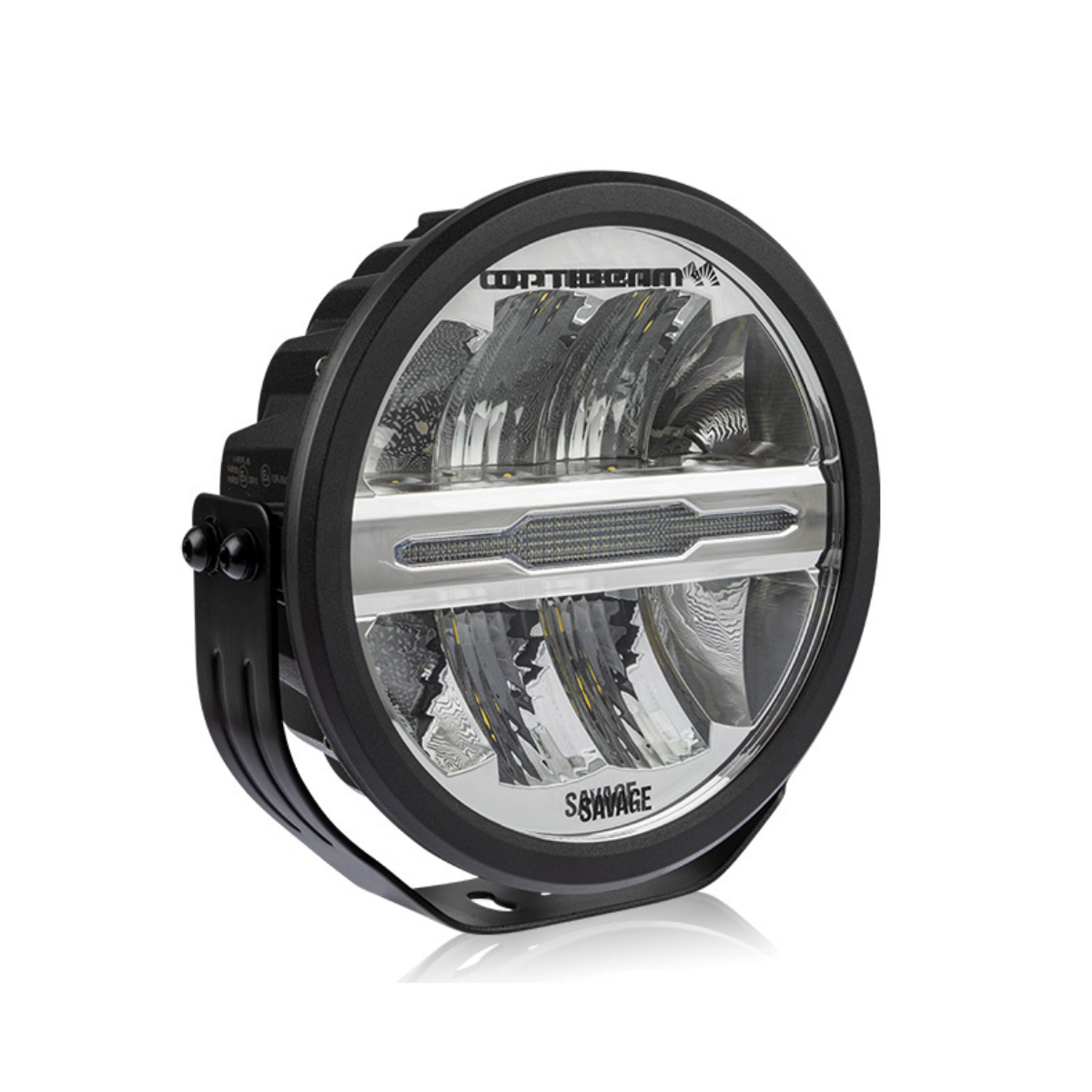 1605-NS2075 OPTIBEAM SAVAGE 9 LED Light, 9–36V, 7200 lm, ⌀ 229 x 89 mm, IP68, R112, R10, R7, 3-year warranty, cool white light 5000K