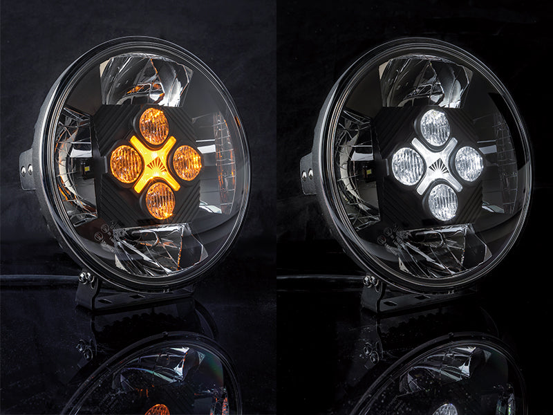 9-36V 11400Lm OPTIBEAM NIN9 8  LED lukturis, IP67,R148/149, R10, 4-pin DT, ø 220,00 x 83,00mm, garantija 3 gadi, auksti balta gaisma 5500K