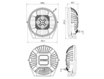 9-36V 11400Lm OPTIBEAM NIN9 8  LED lukturis, IP67,R148/149, R10, 4-pin DT, ø 220,00 x 83,00mm, garantija 3 gadi, auksti balta gaisma 5500K