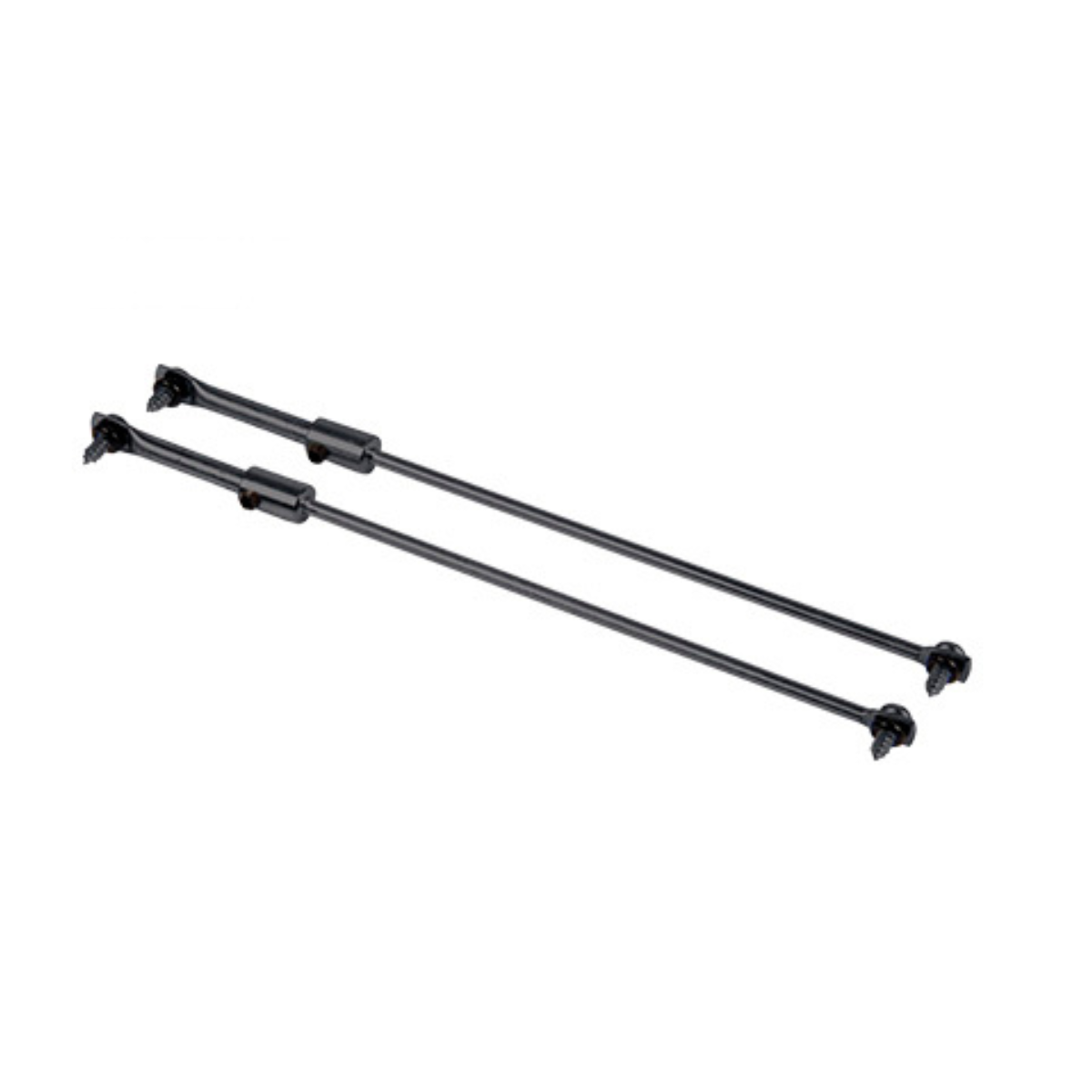 Pair of supports, round 200 mm, black RST, 110-240 mm, stainless steel, painted, black