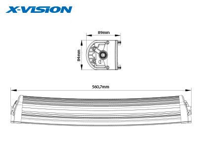 120W (8000Lm) 9-30VLED kodumaine lisatarvikulamp, IP68, R10, CE, R112, neutraalne valge valgus 4500K, 561/84/89 mm