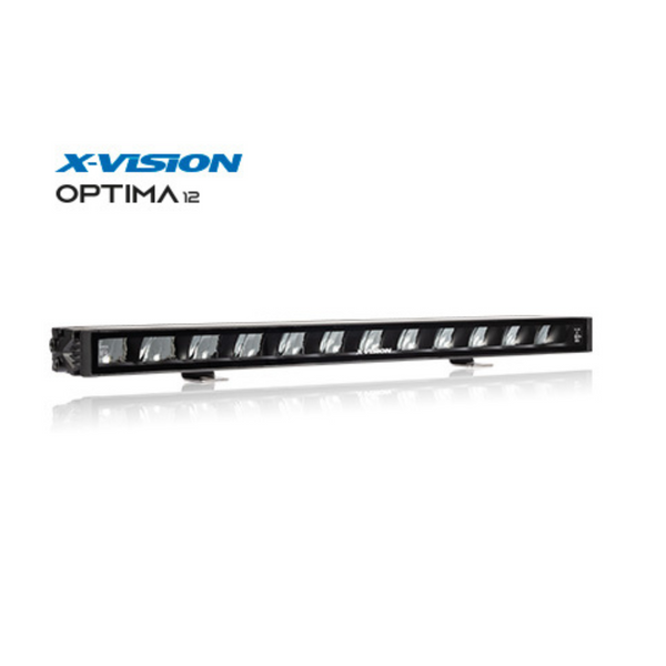 9-32V X-VISION OPTIMA 12 LED töövalgusti, 7000Lm, Ref. 50, R112, R10, jaheda valge valgus 5000K, 584/38,5/79,2 mm