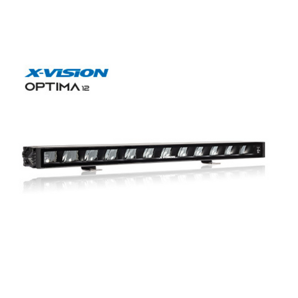 9-32V X-VISION OPTIMA 12 LED arbetslampa, 7000Lm, Ref. 50, R112, R10, kallvitt ljus 5000K, 584/38,5/79,2 mm