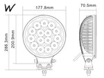 W-LIGHT 45W(4050Lm) 10-30V LED papildlukturis, IP67/69, R112, R10, CE, RoHS, auksti balta gaisma 6000K, ⌀ 178 x 70 mm