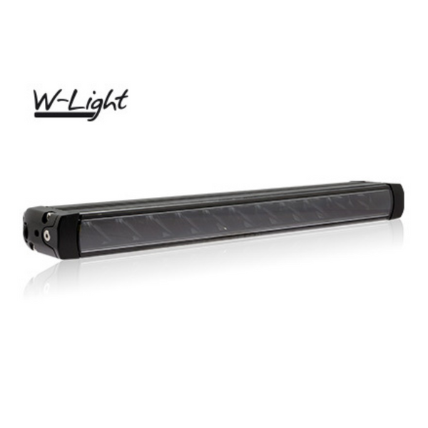 W-Light 60W LED additional lamp (12x5W diodes) with light output 5040Lm (220cm cable with connections 2-p. DT-plug, R112, ref. 30, R10, 5000K neutral white. black tinted glass, length 35.8cm and width 3.25cm
