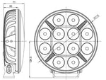 120W (12000Lm) LED CREE plug-in-lampa, CE, R112/R7/R10, IP68, 6500K kallvitt ljus, ⌀220 x 68mm