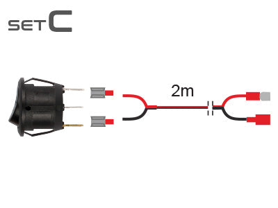 Slēdzis vadu komplektiem DT/DT, vads 2,0 m