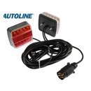 12V LED aizmugurējais lukturis, 7.5m.wiring + 7.pin plug, light interval max. 2.5m