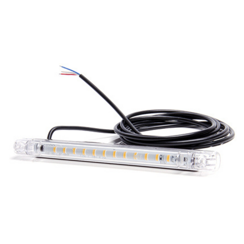 12-24V LED varselljus (höger, vänster), ECE, E, 10R, IP66/68, 237x20,5x22mm